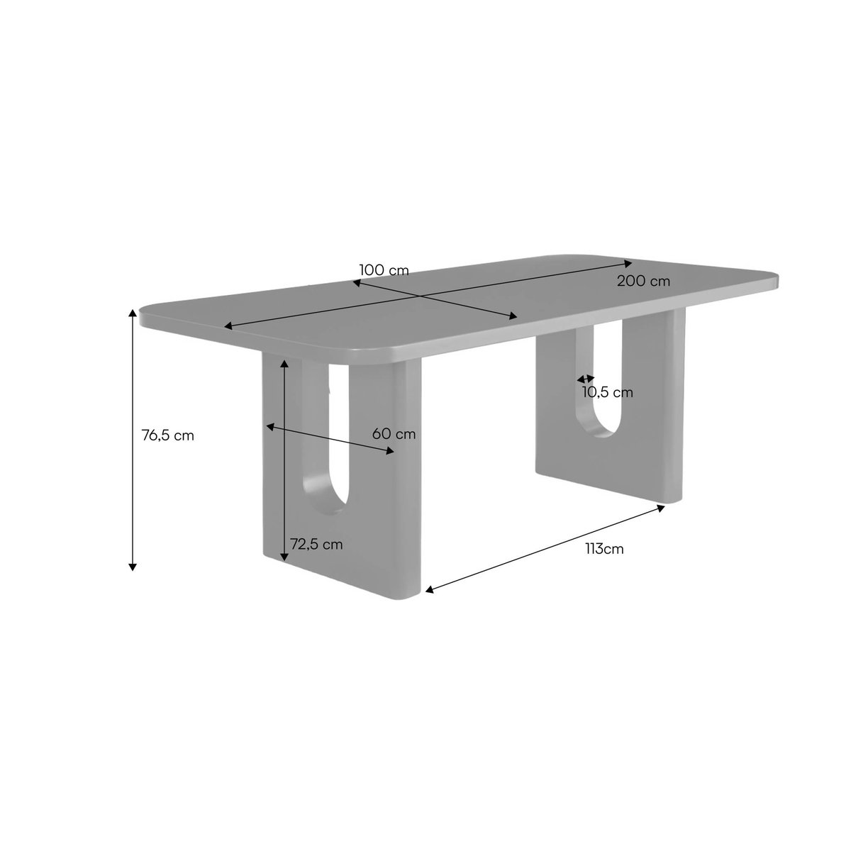 Table à manger finition mat 8 places SIA crème, SWEEEK