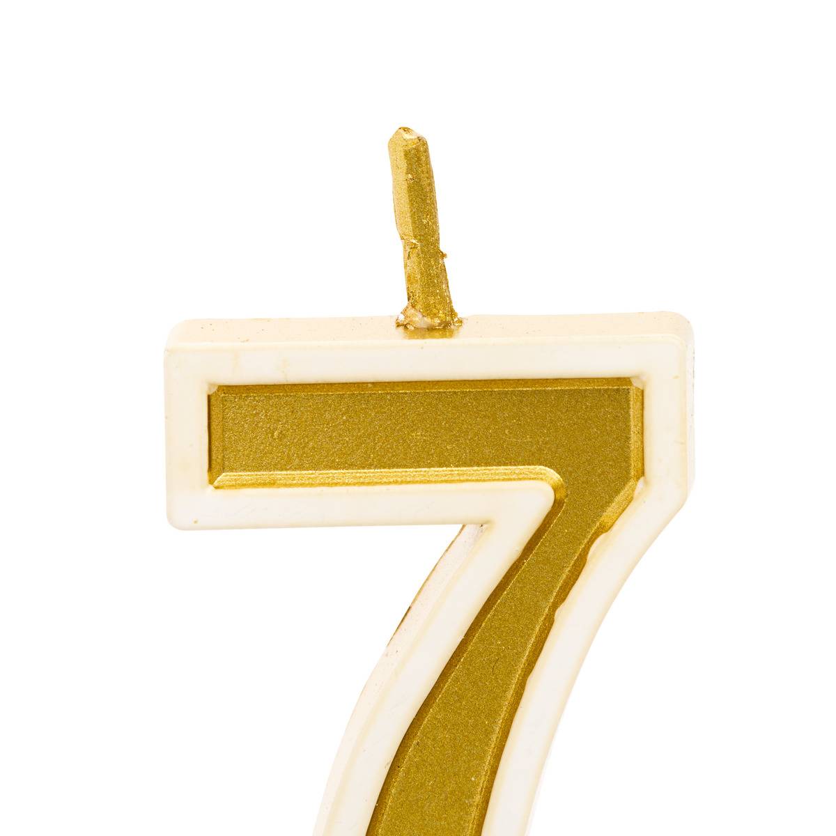 Bougie d'anniversaire Numéro 7 ANNIVERSAIRE doré, 5FIVE SIMPLY SMART