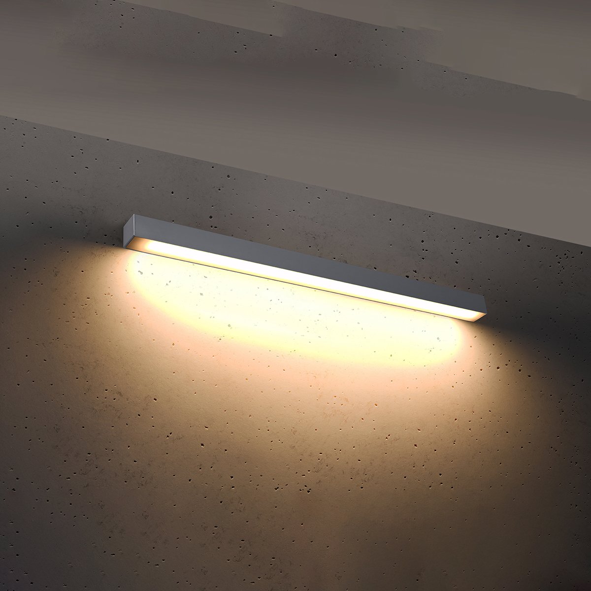 Applique murale Aluminium Gris LED 1 Pinne gris, EDEN