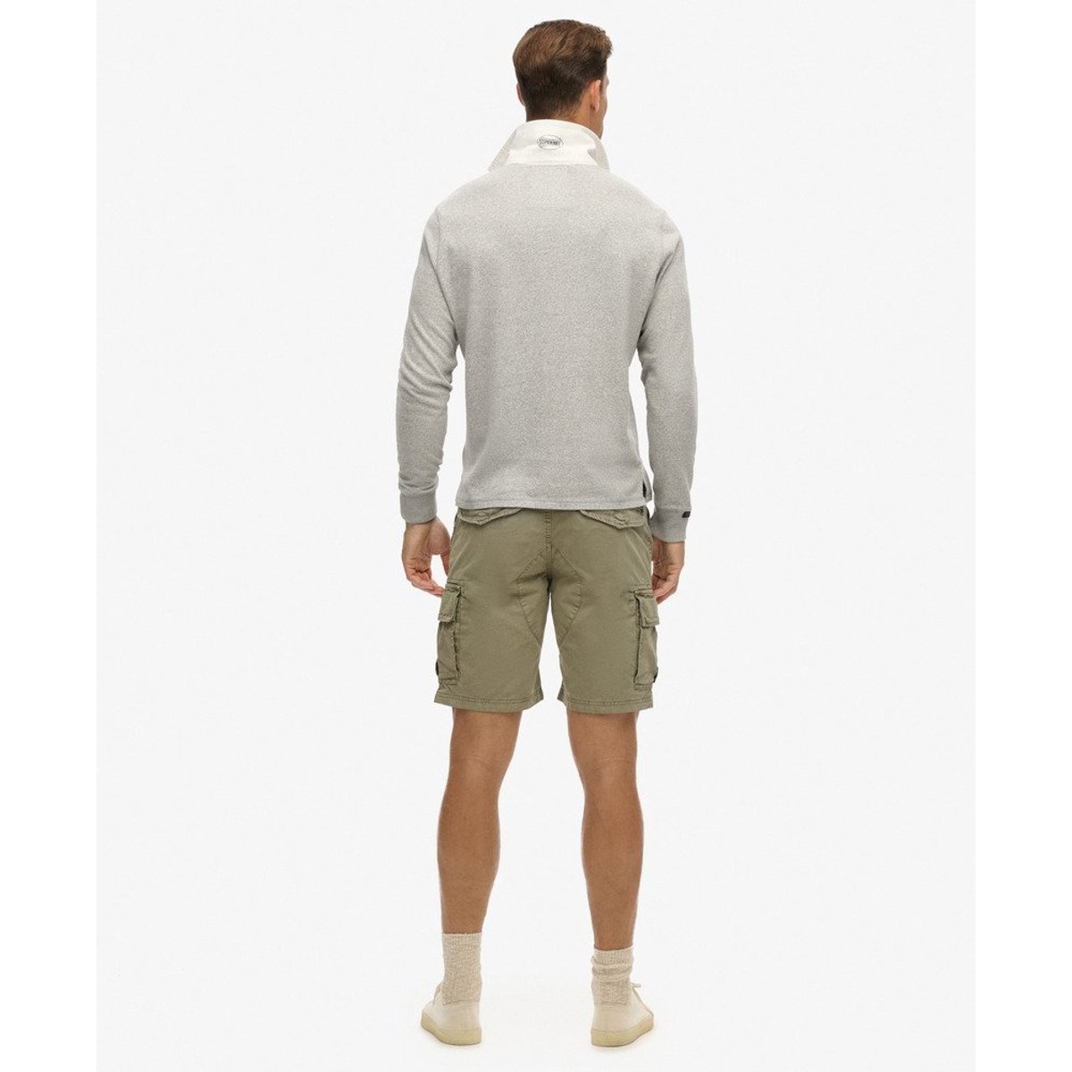 Short Cargo Coupe Décontractée vert olive kaki, SUPERDRY