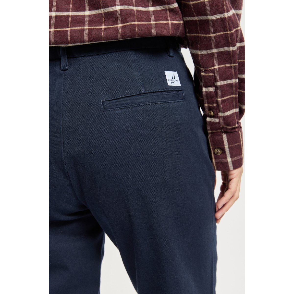 Pantalon en coton LOFER marine, BERMUDES