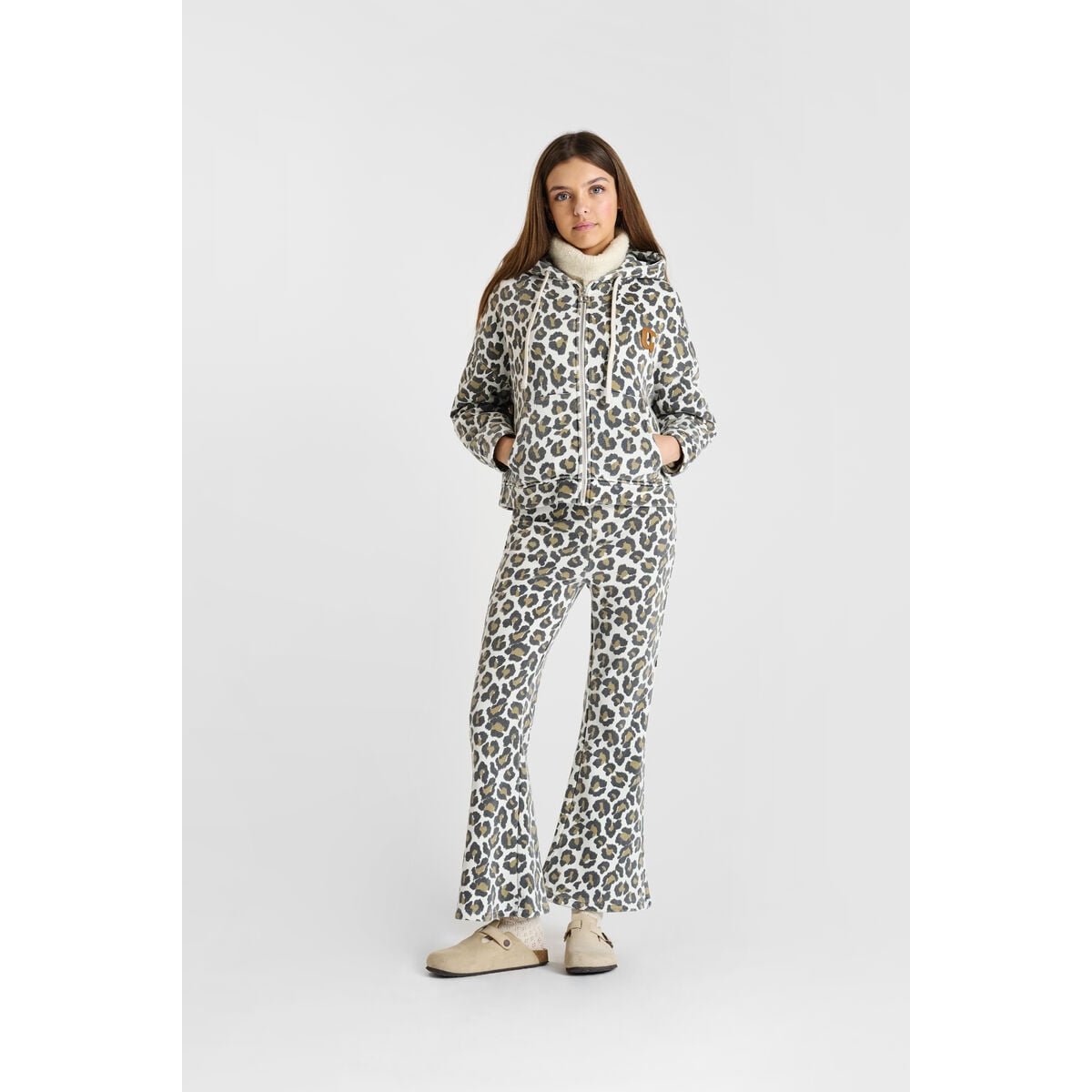 Sweat-Shirt capuche PAMELAGI leopard, LE TEMPS DES CERISES