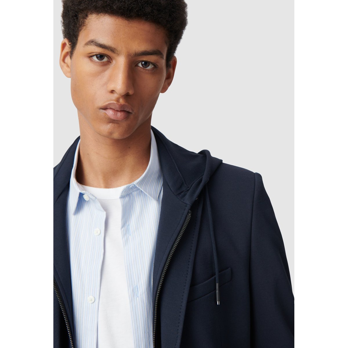 Veste avec parementure amovible bleu marine, IKKS