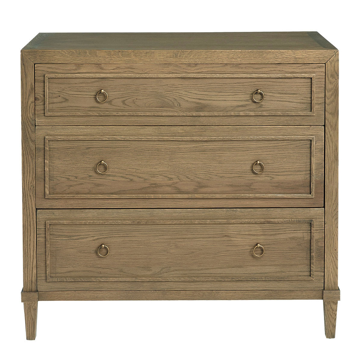 Commode en chêne marron clair, BLANC D’IVOIRE
