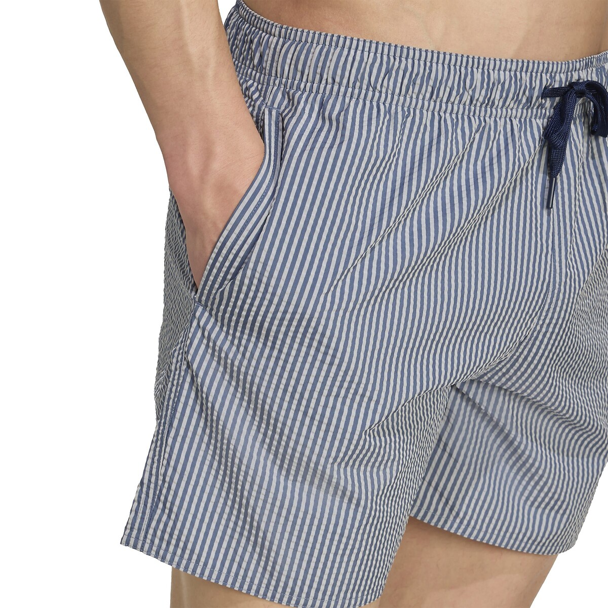 Short de bain seersucker bleu, adidas Performance