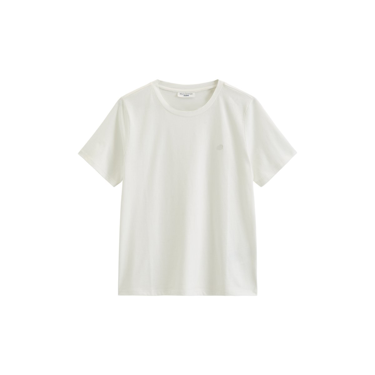 T-shirt coupe classique en jersey simple de coton biologique blanc, MARC O’POLO DENIM