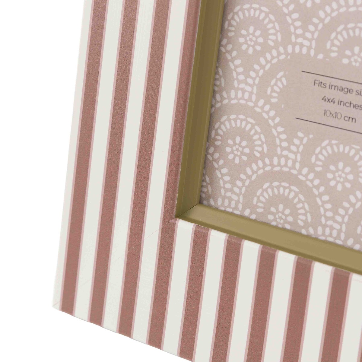 Set of 2 4x4" Stripe Photoframes green, ÉDITÉ