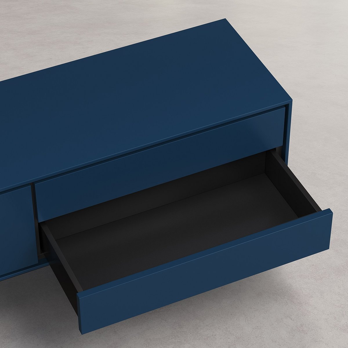 Banc TV mdf, panneau et dérivés de bois FARREL bleu, HABITAT