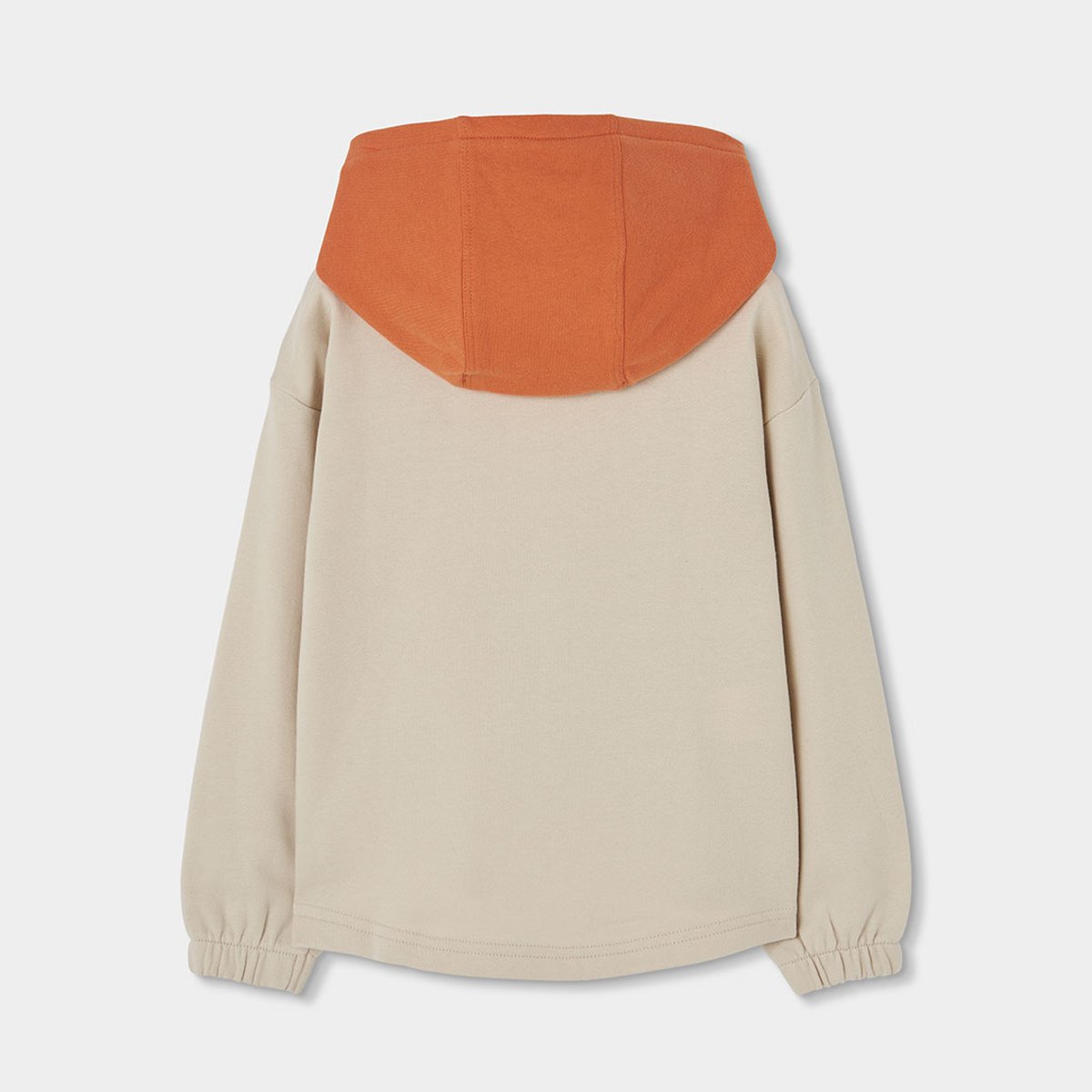 Sweat-shirt garçon molleton à capuche Freedom beige, BOBOLI
