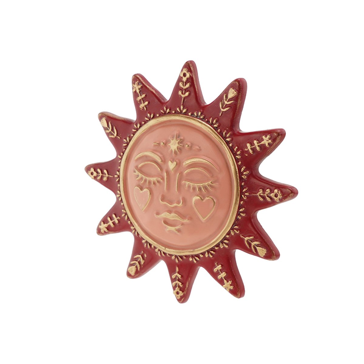 Déco murale soleil coloré 18cm rose, EMDE