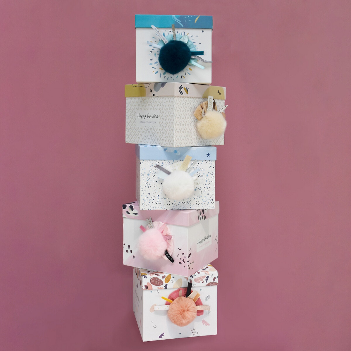 Peluche happy blush 25 cm rose, DOUDOU ET COMPAGNIE