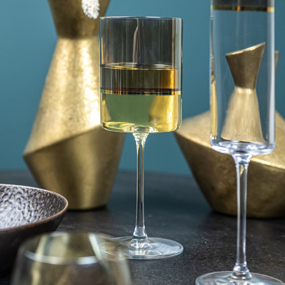 Verre à pied Exter or 34 cl (lot de 6) marron, RONA