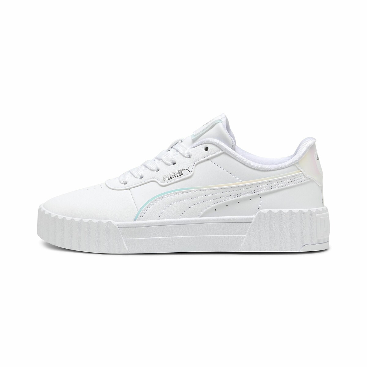 Baskets cuir Carina 3.0 Holo 2.0 blanc/rose, PUMA