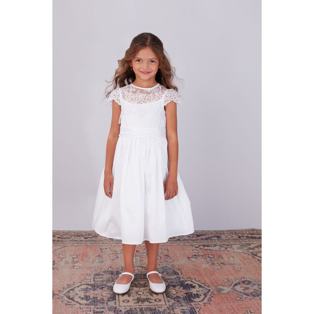 Robe avec haut en dentelle blanc, NEXT