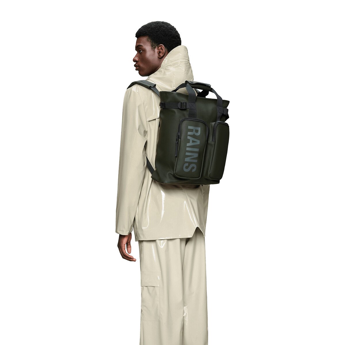 Mochila impermeable unisex, TEXEL TOTE caqui, RAINS