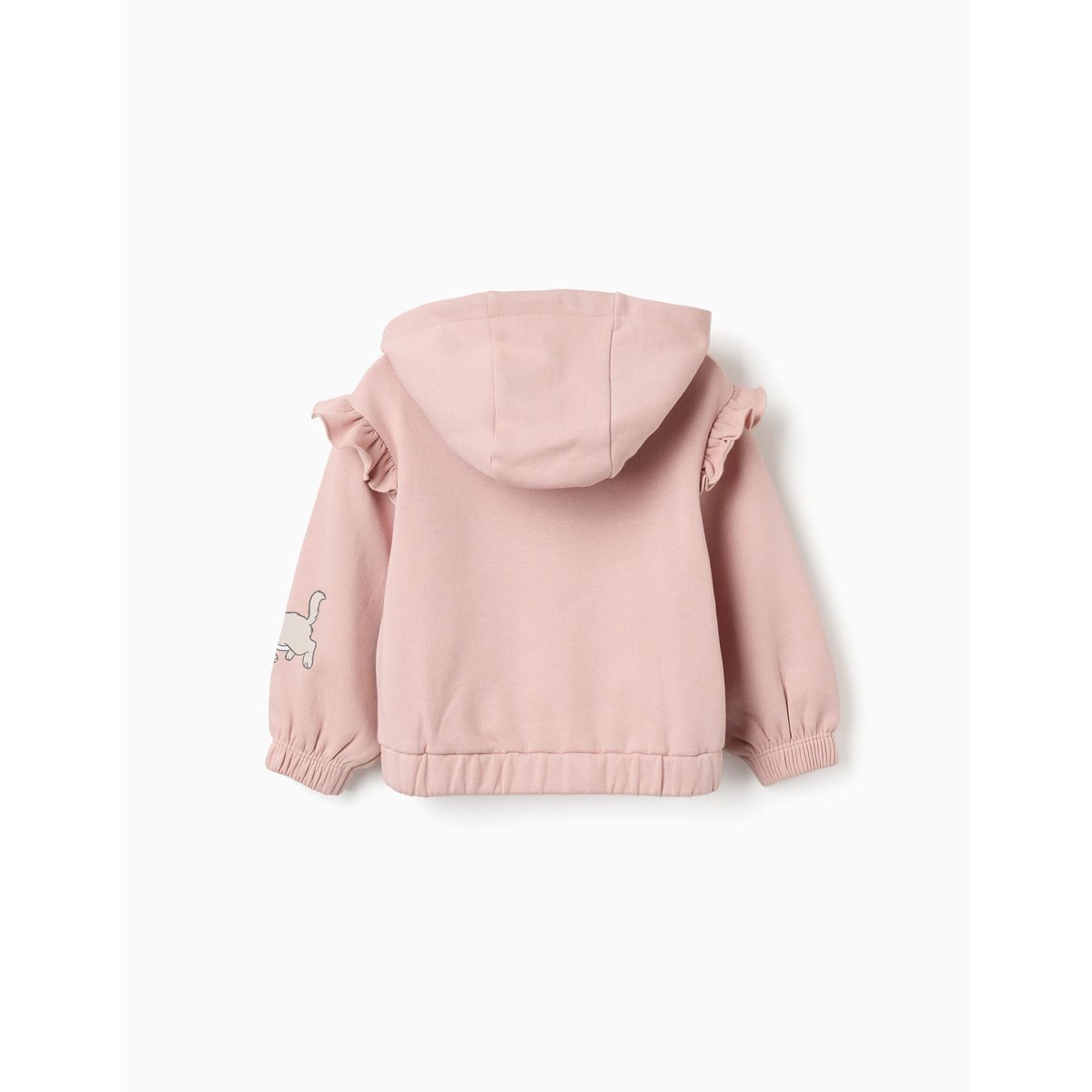 Sweat zippé en coton peigné à capuche et imprimés Les Aristochats mauve clair, ZIPPY