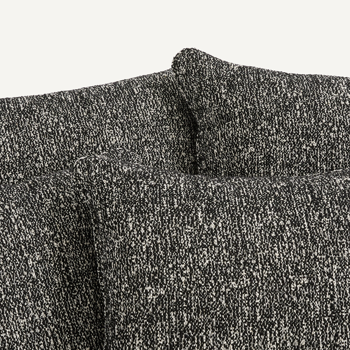 Kompaktes Klappsofa, 3-sitzig, Bouclé, LAZARE schwarz, AM.PM