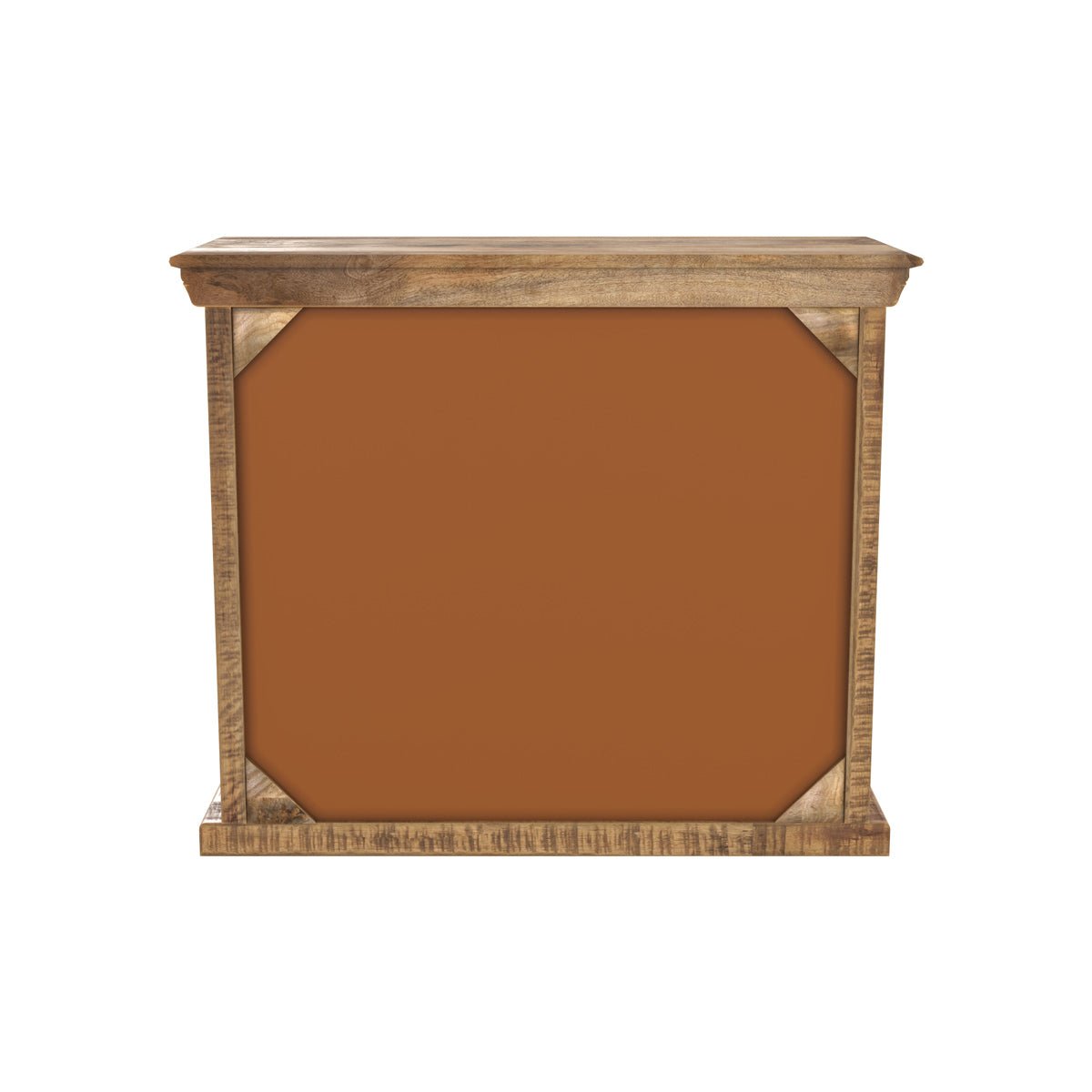 Petit buffet en bois et métal 1 porte 3 tiroirs - TABUK bois foncé et métal gris foncé, MAISON PAVANE