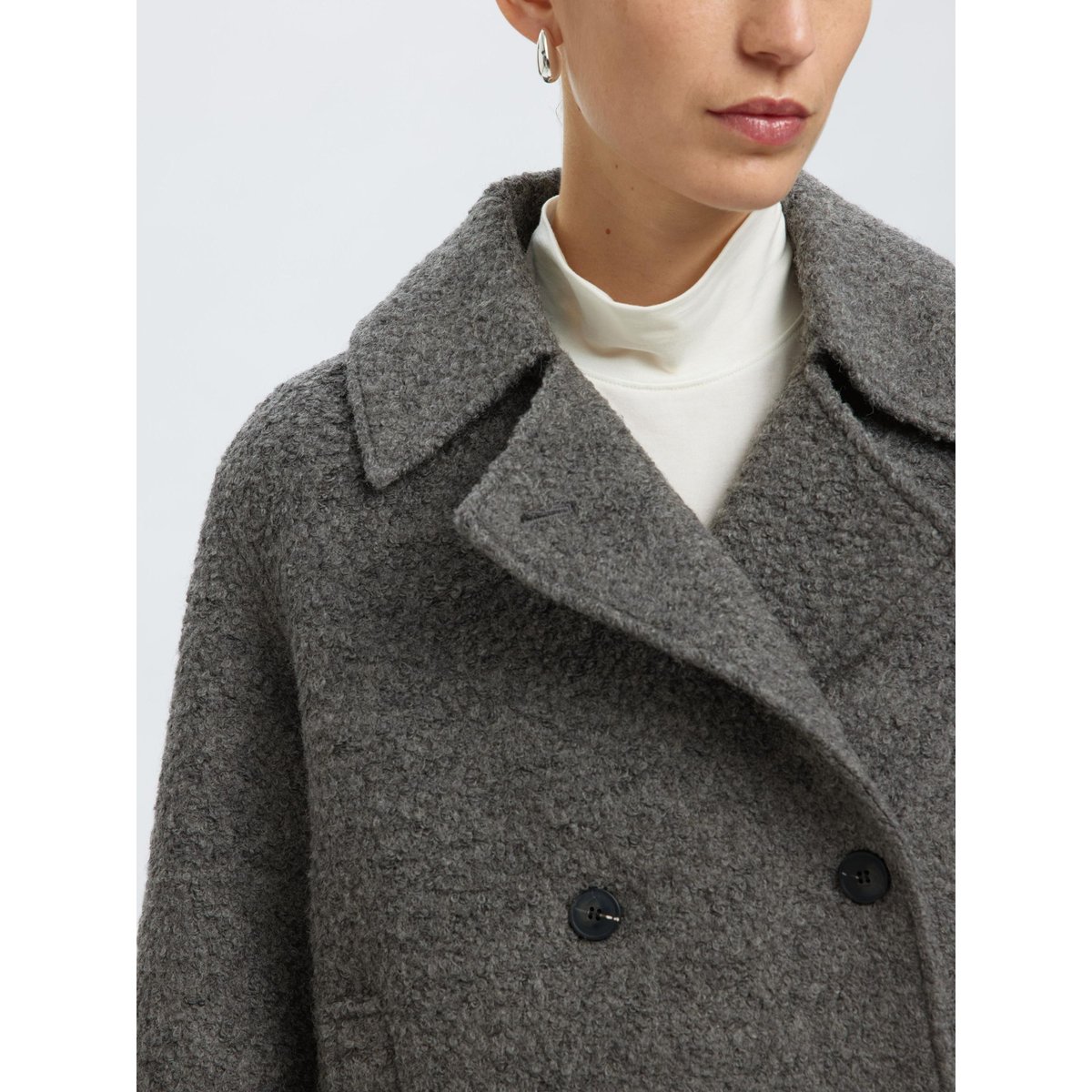 Veste Courte medium grey melange, SELECTED