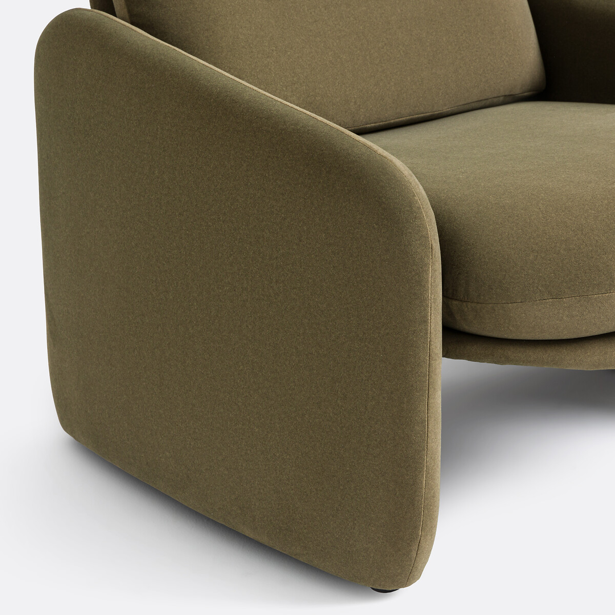 Fauteuil rembourré, velours mat, Bellagio vert foncé/vert clair, LA REDOUTE INTERIEURS