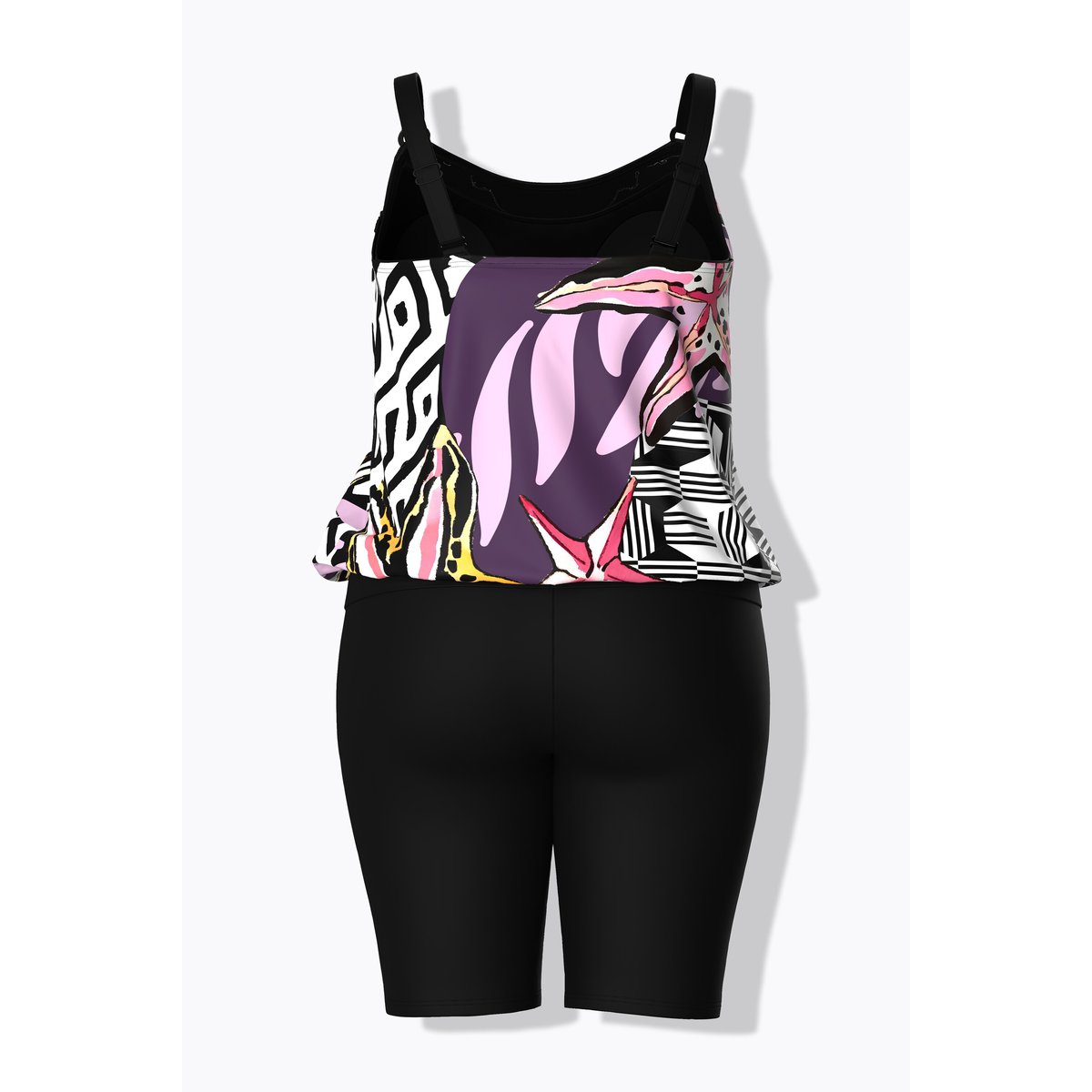 Tankini bonnets souples, bretelles réglables noir, ULLA POPKEN