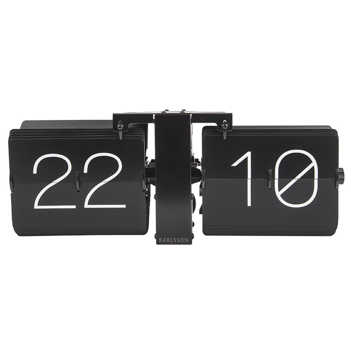 Horloge De Table Acier FLIP KLOK NO CASE noir mat, KARLSSON