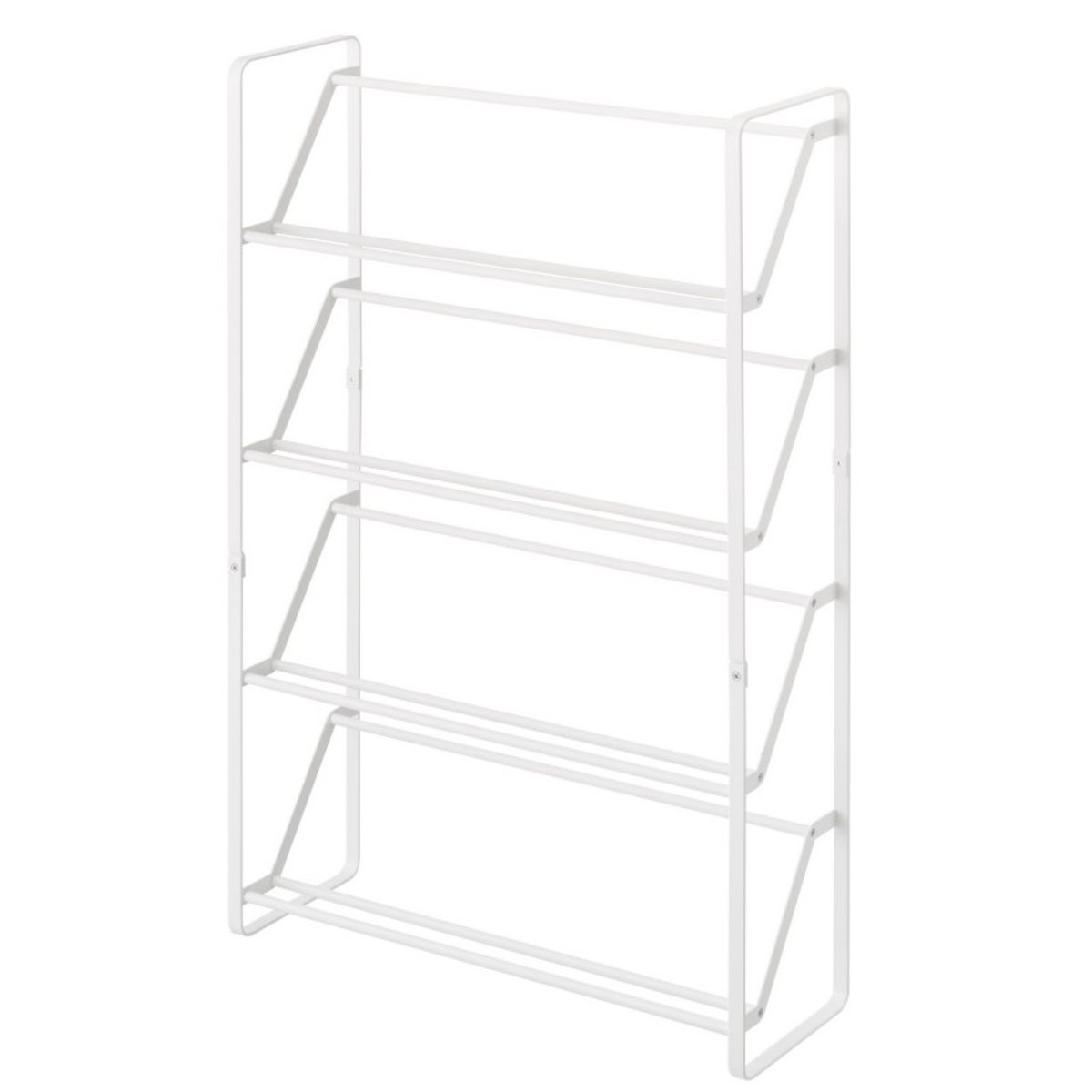 Etagère à chaussures étroite acier Frame blanc, YAMAZAKI