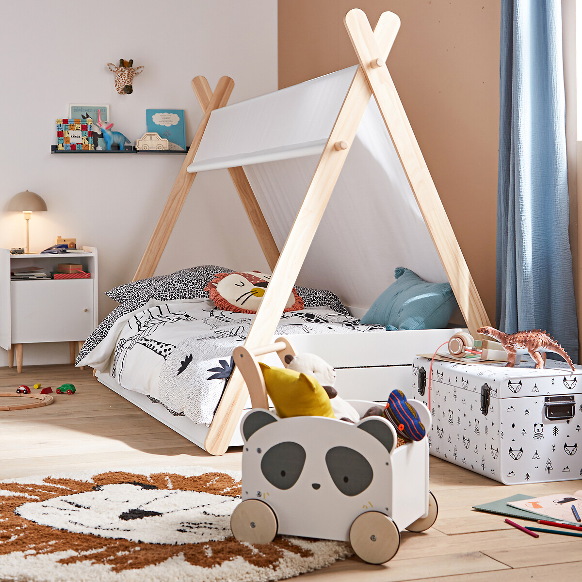 Lit enfant Tipi avec sommier SIFFROY blanc bois, LA REDOUTE INTERIEURS