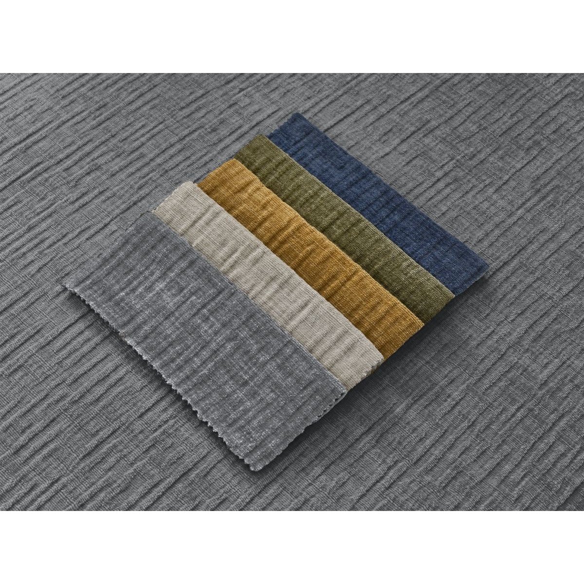 Canapé d'angle convertible 4 places en tissu texturé, ATILLA gris foncé, BOBOCHIC