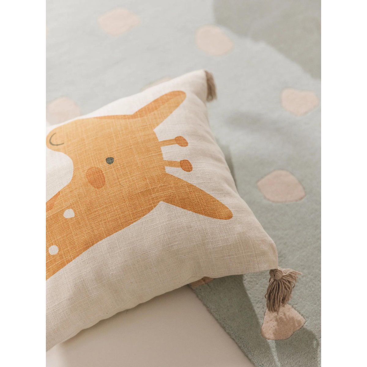 Housse de coussin fait main SAVANNAH jaune, BENUTA