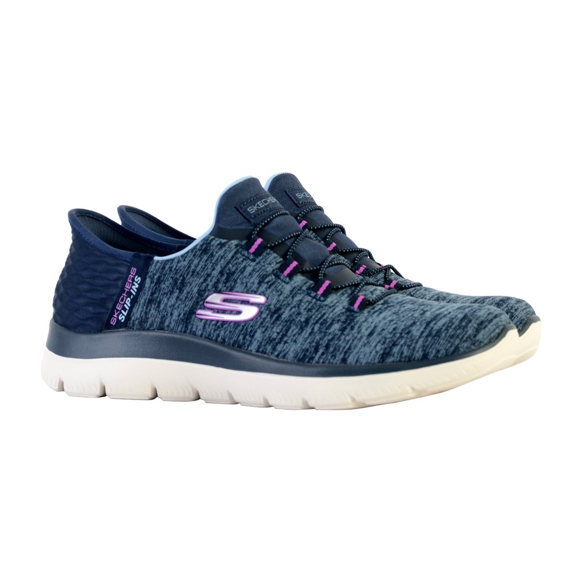 Basket Basse à Lacets Summits Dazzling Haze violet marine, SKECHERS