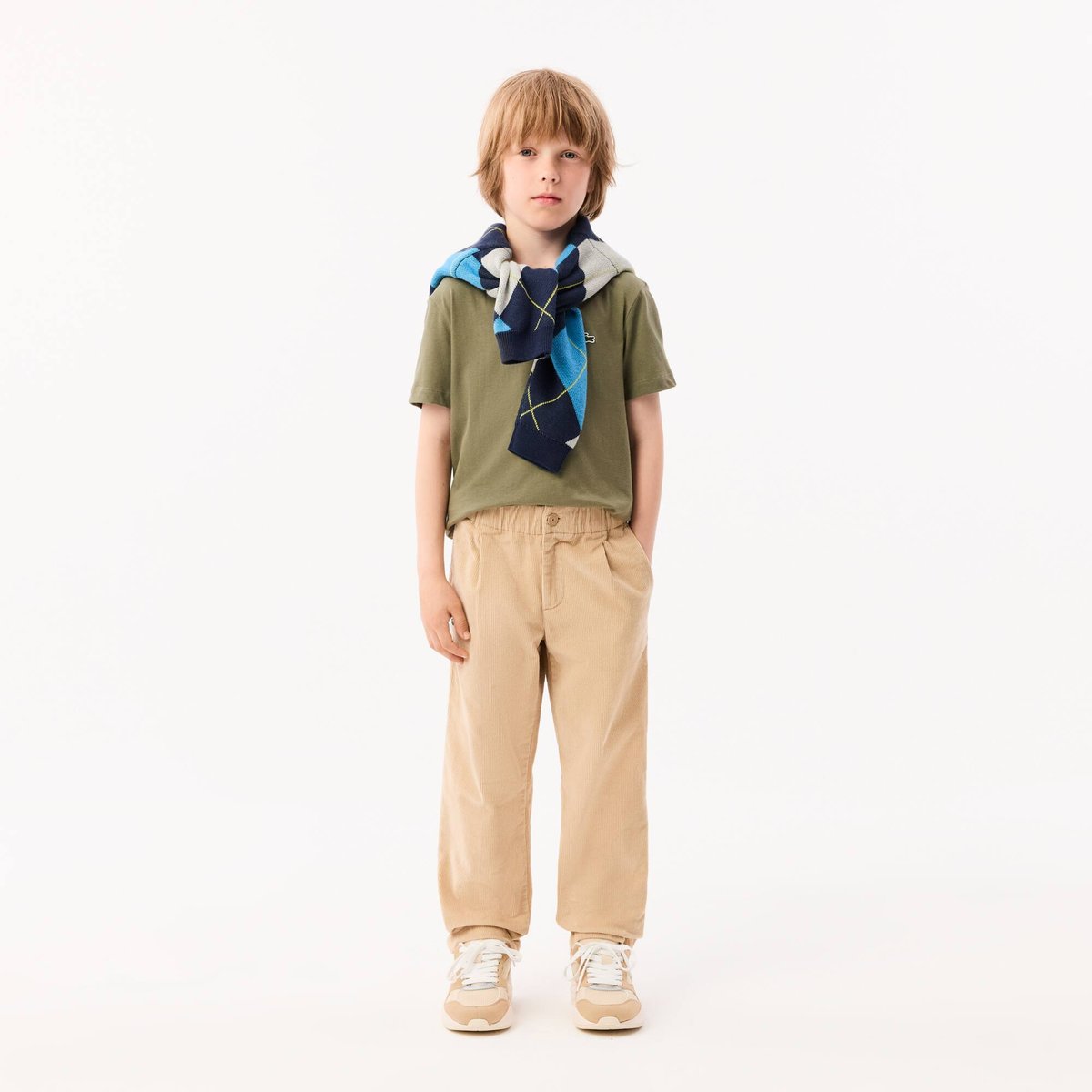 T-shirt coton vert-bmy, LACOSTE