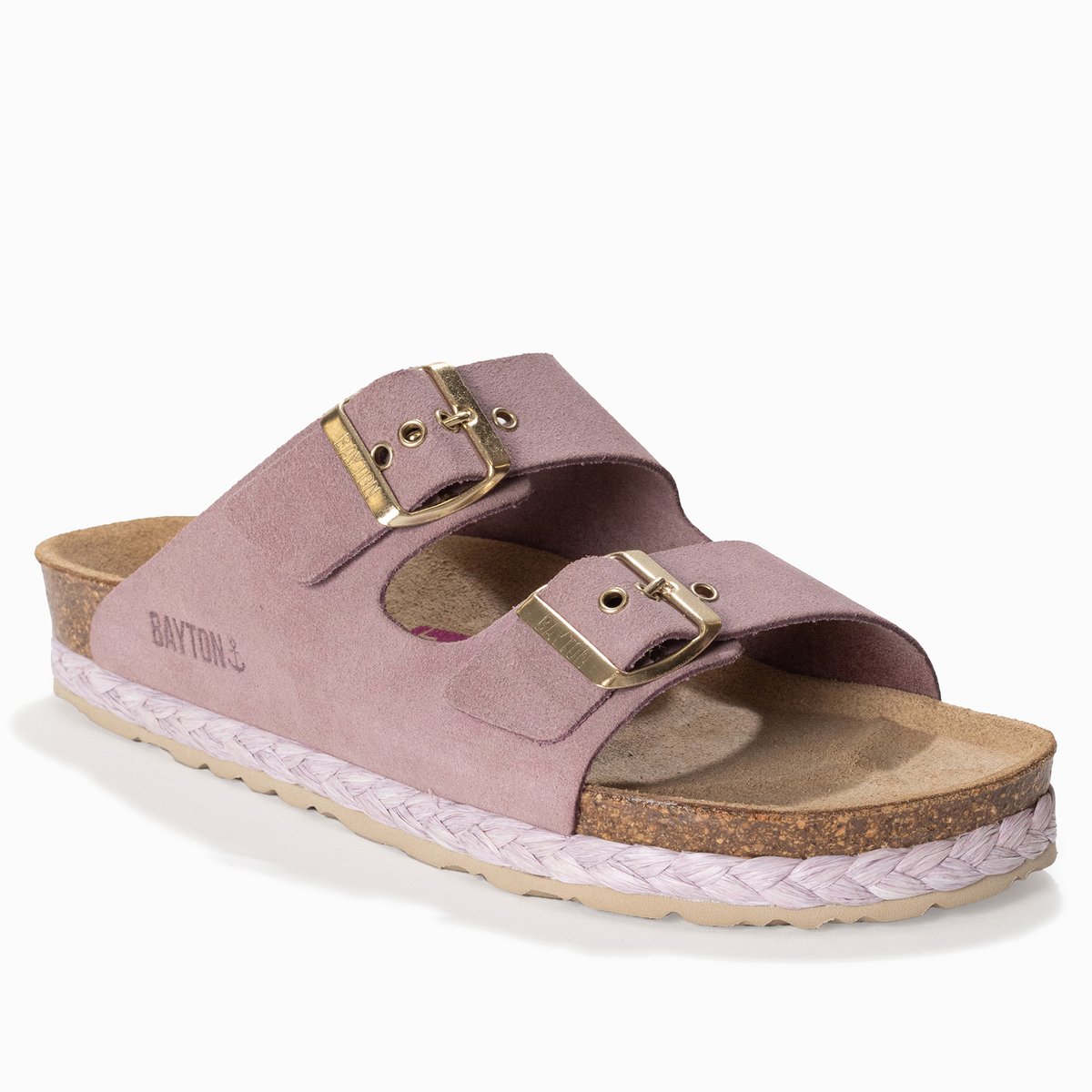 Sandales en cuir suedé BENALLA rose, BAYTON