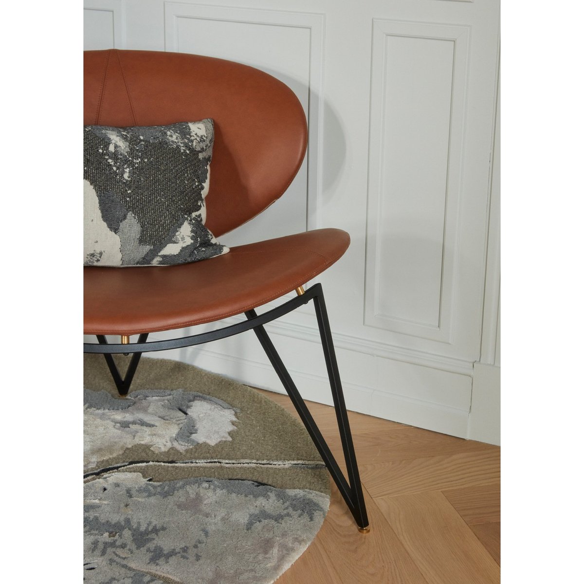 Tapis Floreo 130 cm taupe/gris/noir, AYTM