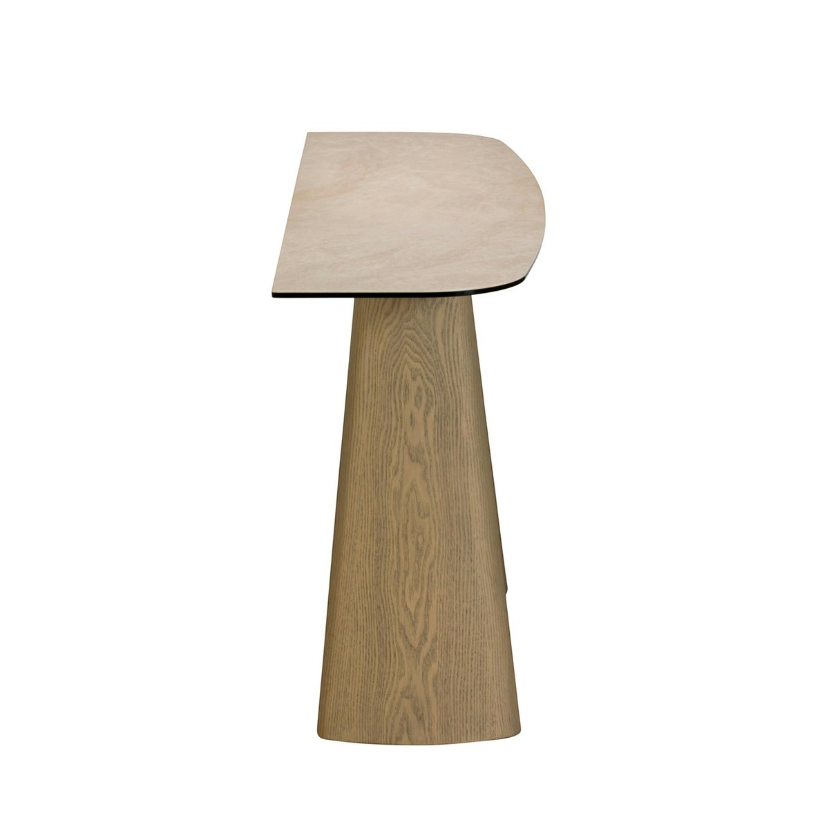 Console d'entrée design en céramique CALA beige, PIER IMPORT