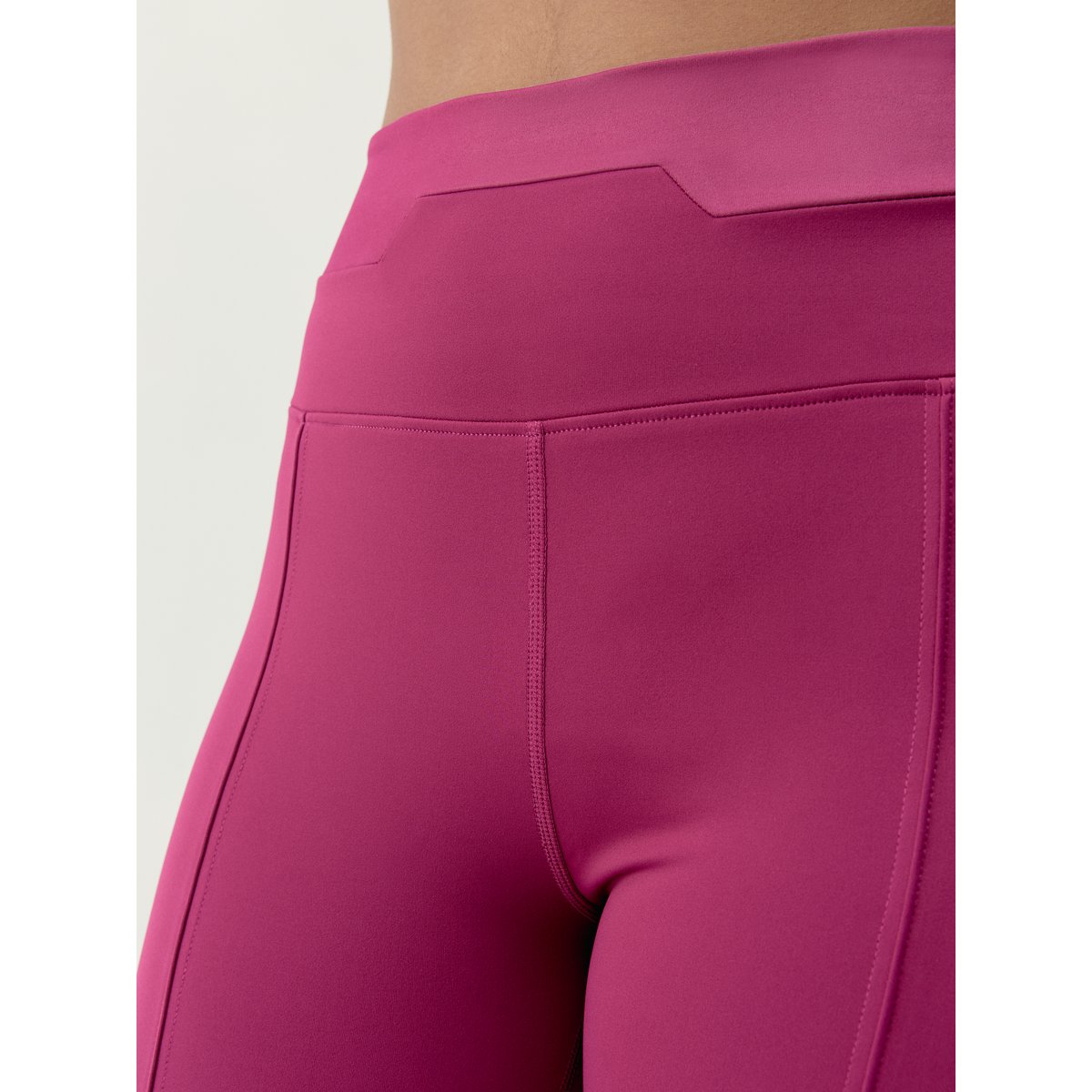 Legging de sport femme Kaia Taille extra haute coupe flare rouge prune, BORN
