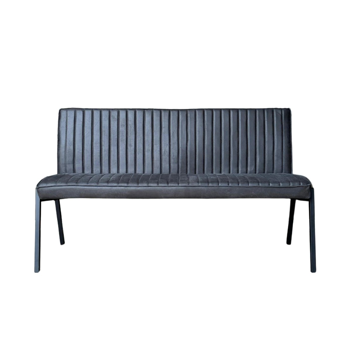 Banc de salle à manger polyuréthane 2,5 places CORTINA anthracite, PIER IMPORT