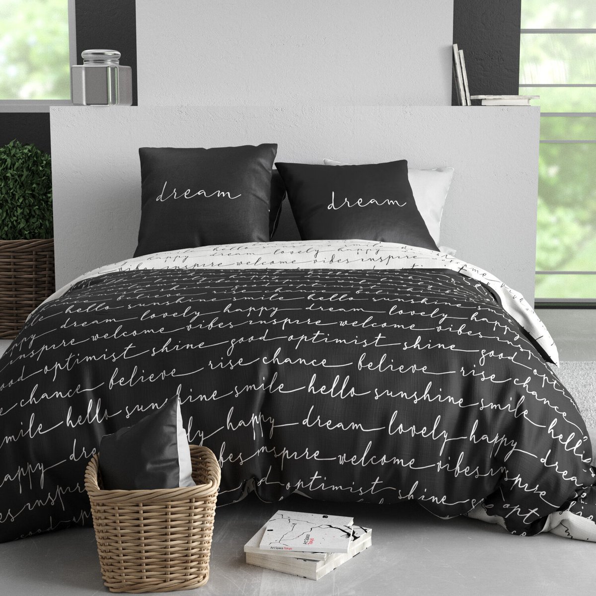 Parure housse de couette en microfibre imprimée, Rita imprime, C DESIGN HOME TEXTILE