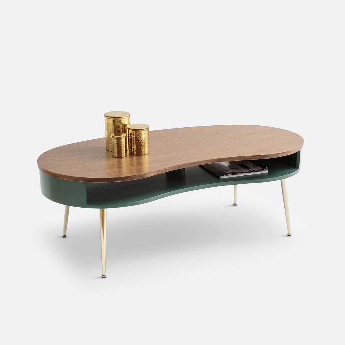 Table basse TOPIM vert/noyer, LA REDOUTE INTERIEURS