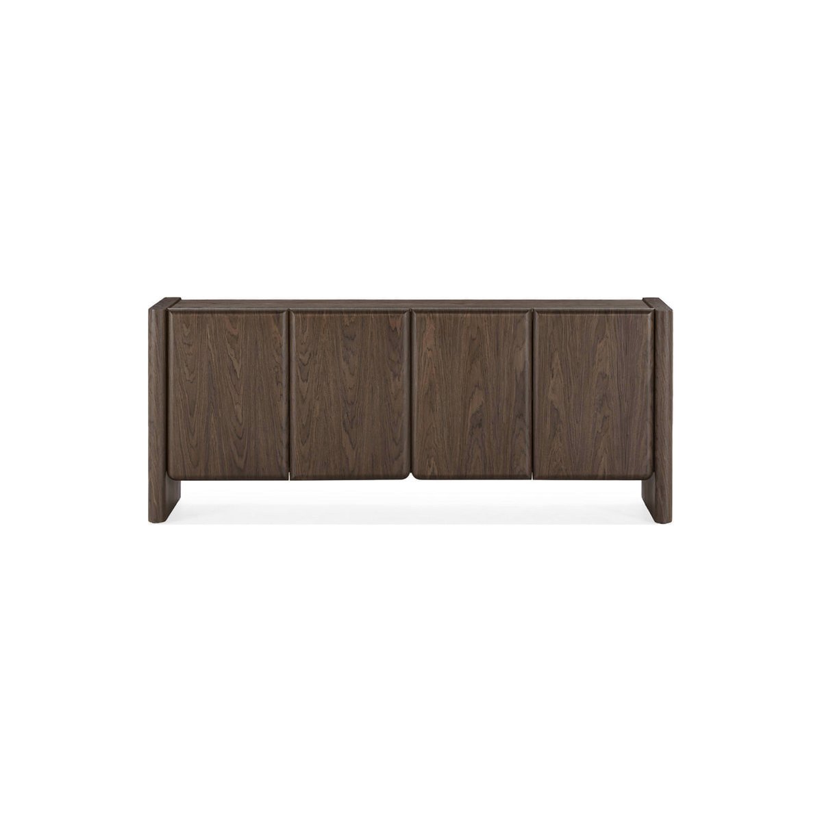Buffet bas placage de peuplier contemporain marron foncé, RECOLLECTION