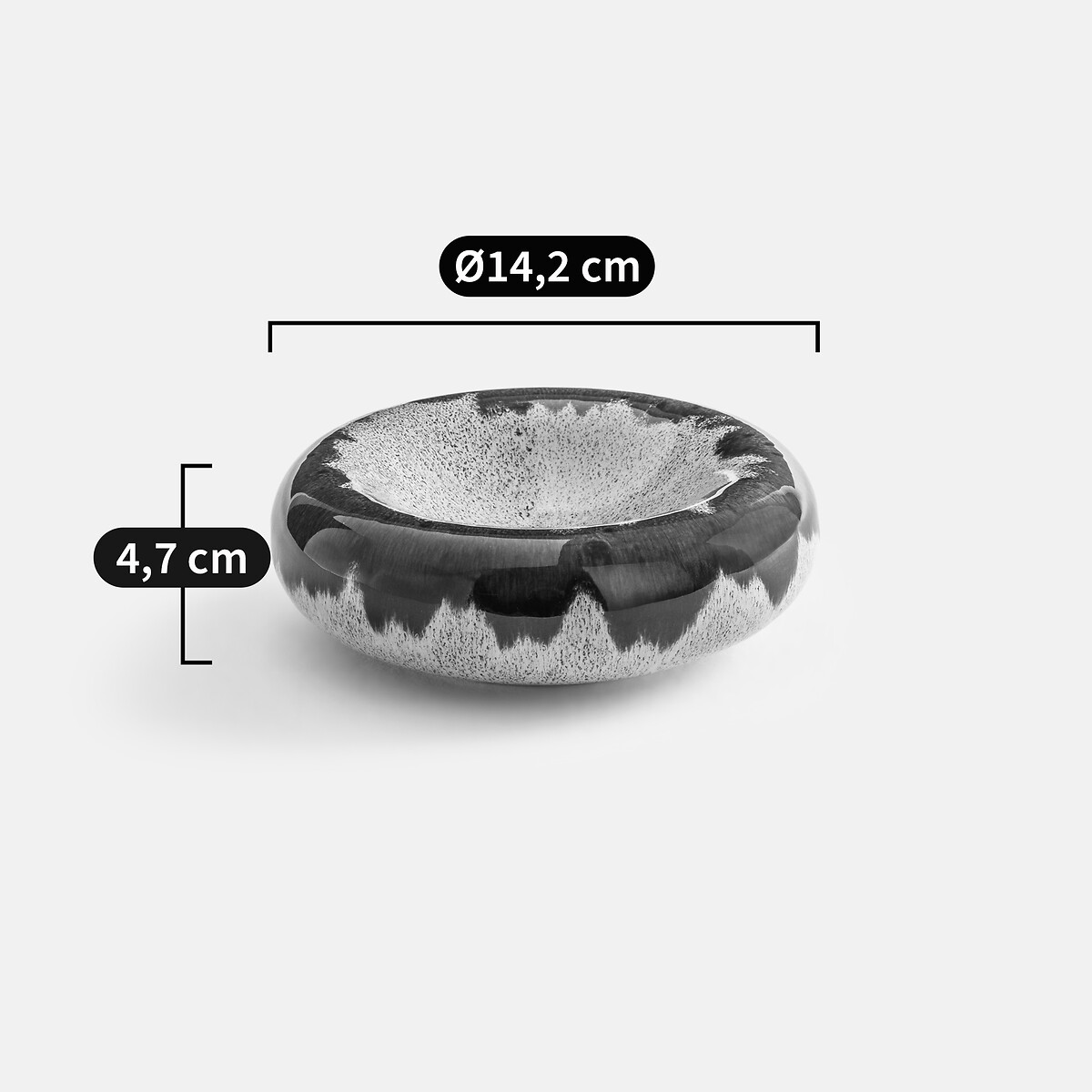 Coupelle vide-poche en céramique, diamètre 14,2 cm, ORYA marron, LA REDOUTE INTERIEURS