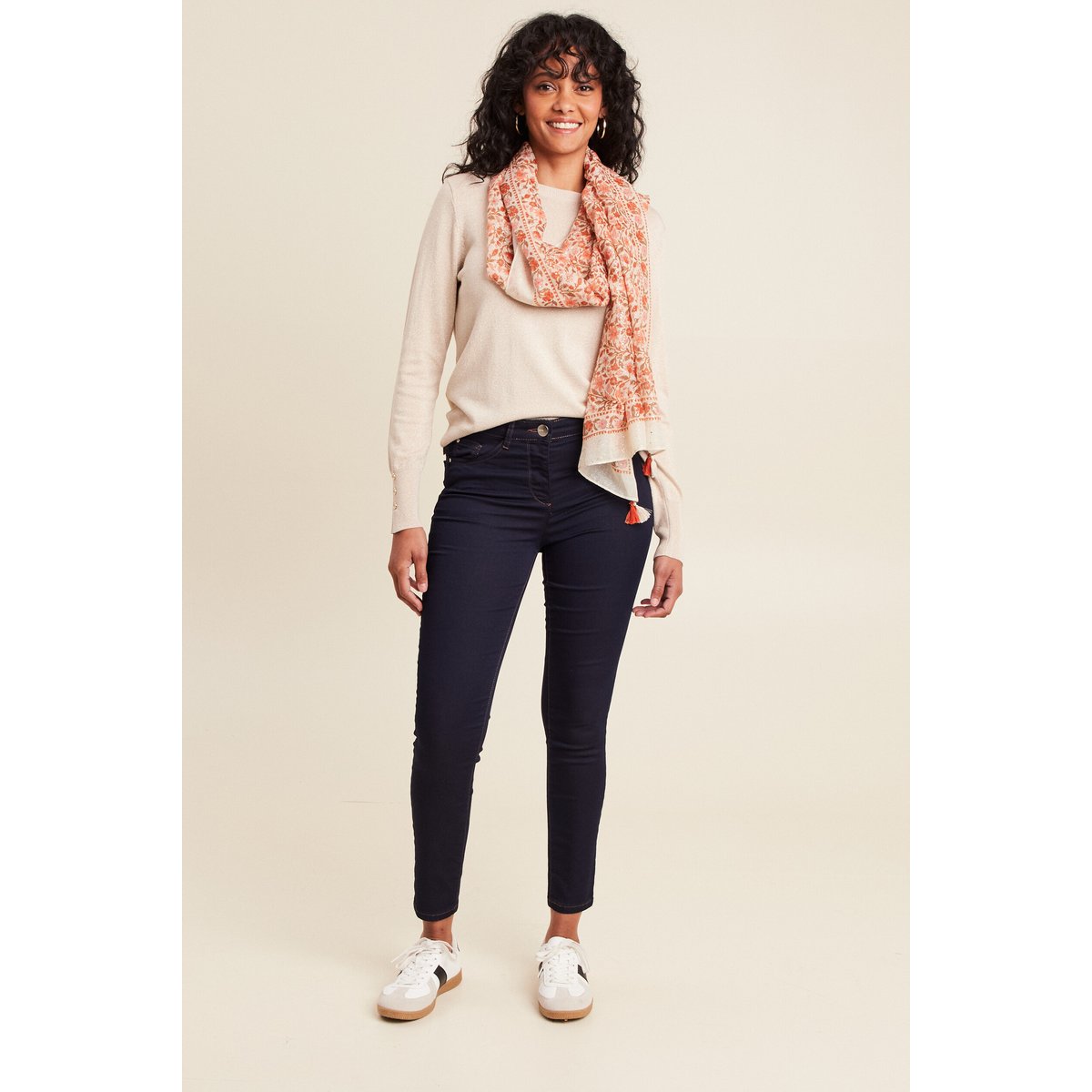 Jeans léger taille standard 7/8ème denim brut, BREAL