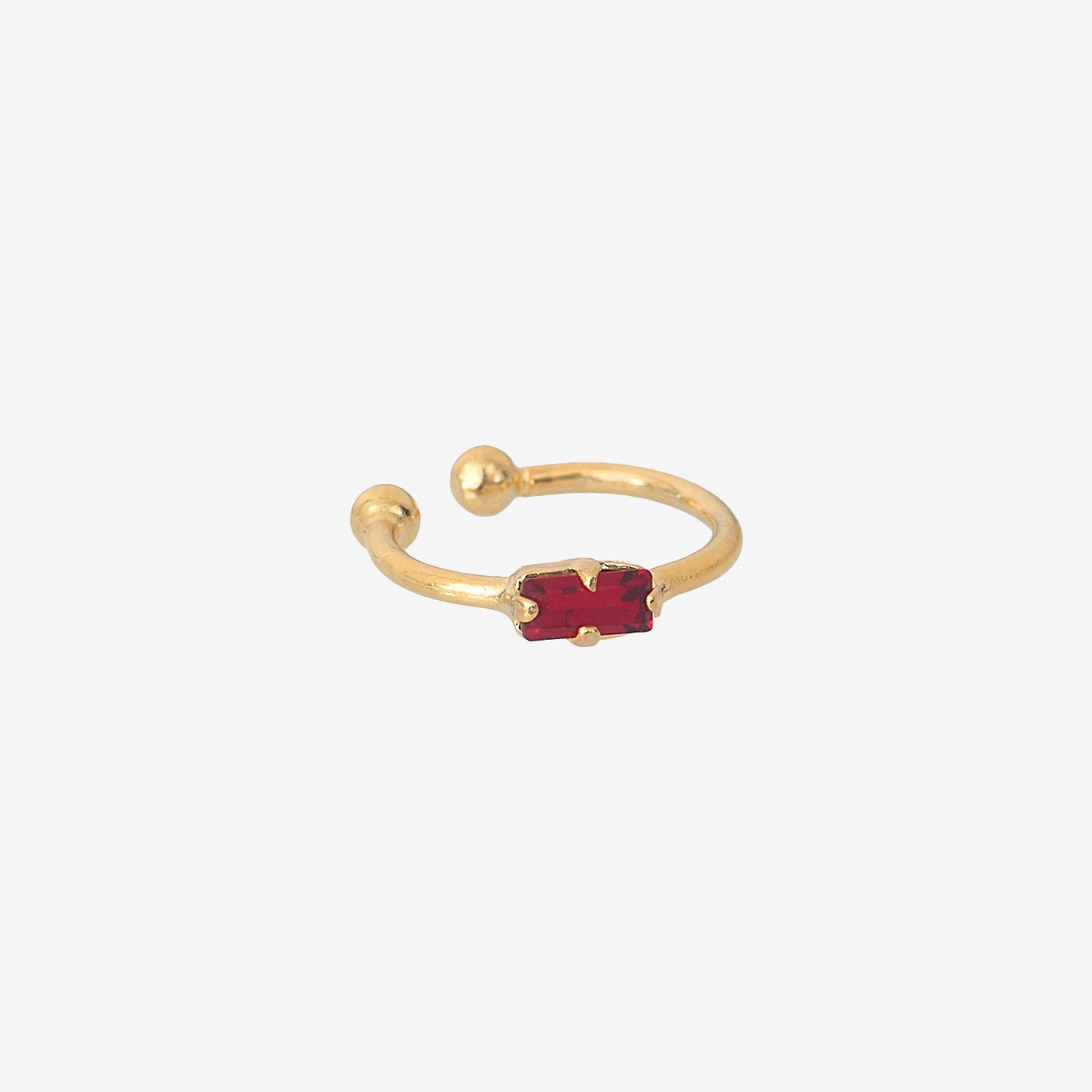 Bague d'oreille Baguette scarlet rouge, CAROLINE NAJMAN