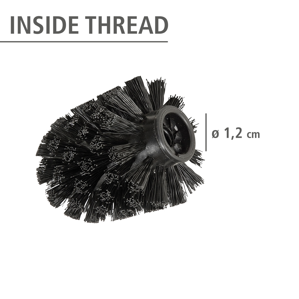Lot de 4 brosses WC à poils robustes noir, WENKO