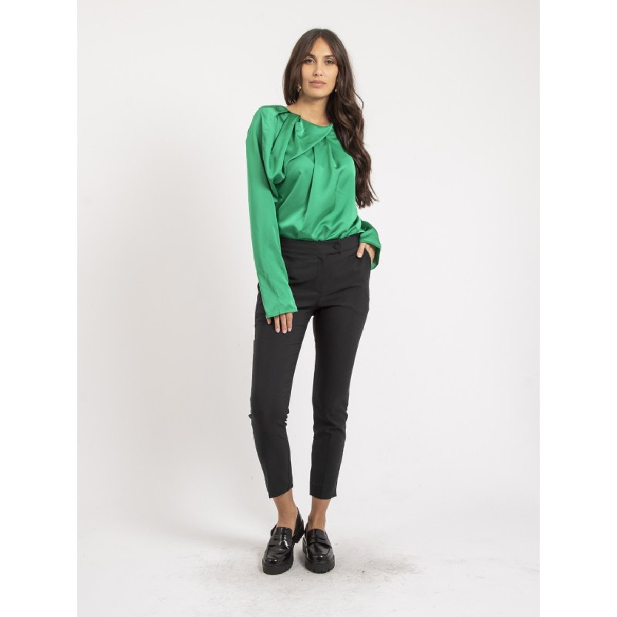 Pantalon Tailleur Elba noir, DONA LISA