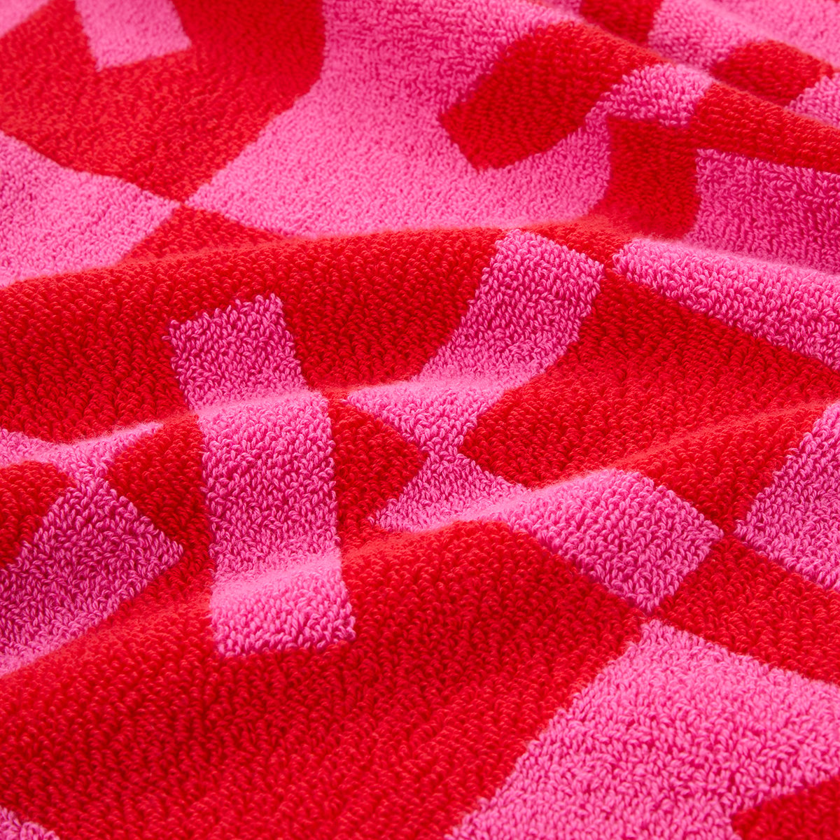 Serviette de plage en coton, K MONOGRAM rouge, KENZO HOME