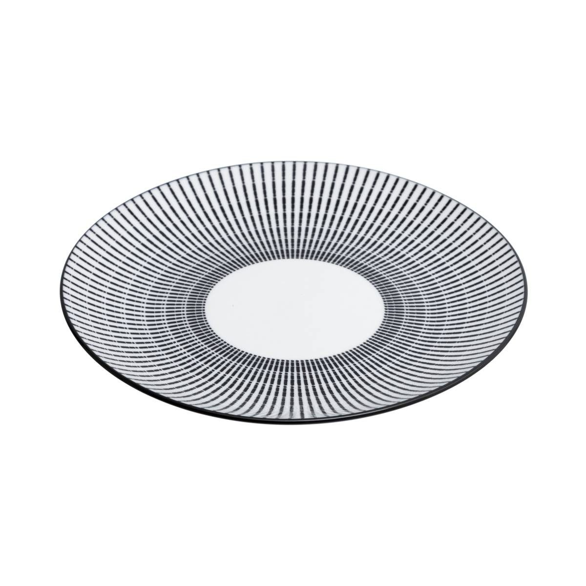 Lot de 6 assiettes en porcelaine LUNIS multicolore, SECRET DE GOURMET