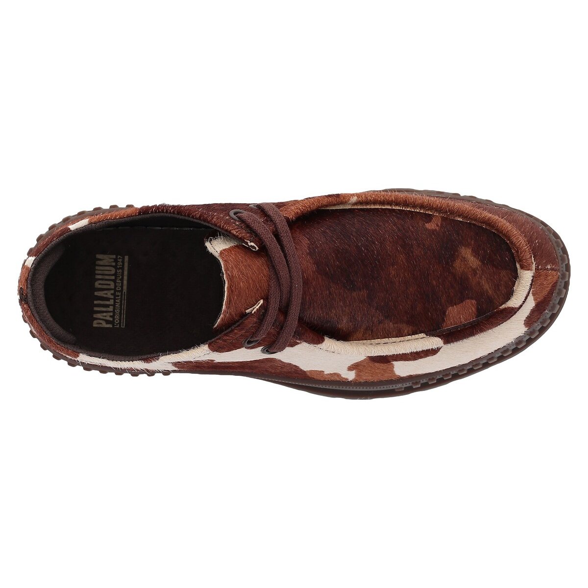 Pallashoxk Moc Wild Lace-Up Suede Loafers brown/white, PALLADIUM