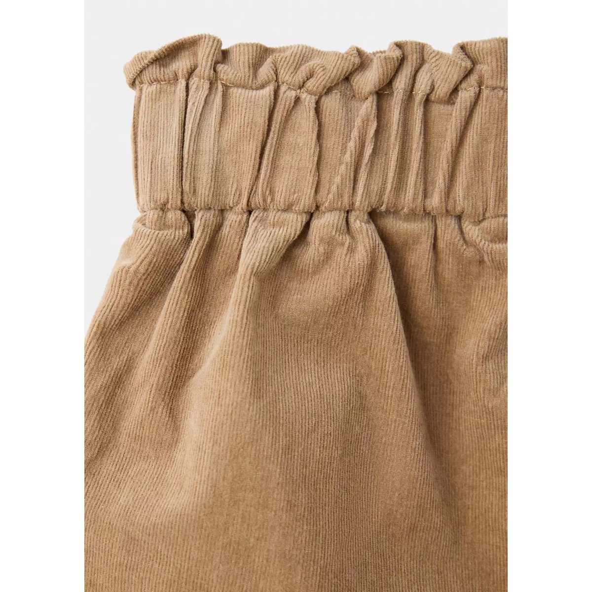Short en velours côtelé à taille nouée marron moyen, MANGO BABY