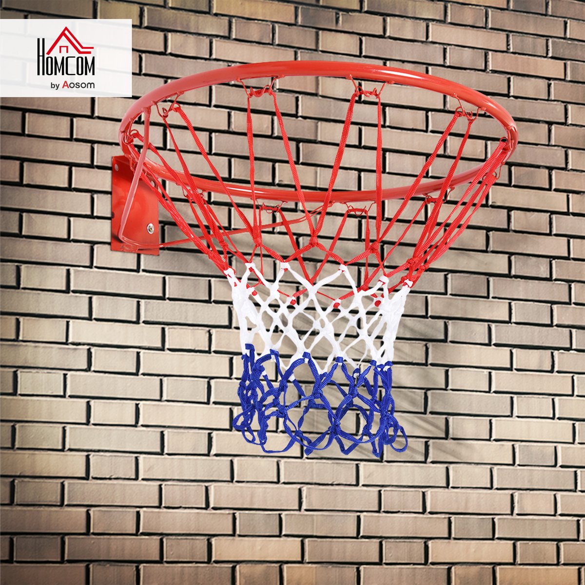Panier de basket Métal Rouge rouge, HOMCOM